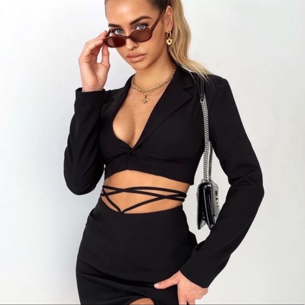 Tiger Mist Kimbie Blazer and Skirt Set
